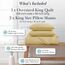 Southshore Fine Living, Inc. Bettwäsche-Set für King-Size-Betten, weiche, leichte Steppdecke, King-Size-Bettbezug, Flecken- und tierhaarbeständige Bettwäsche, Standard- oder Kalifornien-Größe mit 2