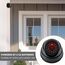 BUYGOO 2 pcs Kamera Attrappe, CCTV Dummy Sicherheits Dome Kameras, Fake überwachungskamera mit Rot Blinkender LED, Überwachungskamera Attrappen, Dummy Kamera Attrappe, für Innen Außenbereich