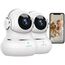 litokam Little elf Überwachungskamera, 2K Babyphone, WLAN IP Kamera mit Bewegungserkennung, Nachtsicht, 2-Wege Audio, Hunde Kamera unterstützt App Kontrolle und Fernalarm-2 stück