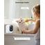 COCOCAM 2K Überwachungskamera Innen WLAN mit 5200mAh Akku, kabelloser 355°P 90°T, Baby Monitor Haustierkamera Altenpflege, KI-Erkennung, PIR-Personenerkennung, 2,4G WLAN (1, Weiß)