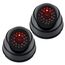 BUYGOO 2 pcs Kamera Attrappe, CCTV Dummy Sicherheits Dome Kameras, Fake überwachungskamera mit Rot Blinkender LED, Überwachungskamera Attrappen, Dummy Kamera Attrappe, für Innen Außenbereich