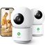 aosu 2K Überwachungskamera Innen WALN Kamera babyfone Handy Indoorcam, babyphone Bewegungsmelder Nachtsicht，360° Schwenkbare WiFi IP Kamera