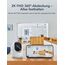 GNCC Überwachungskamera Innen - 2K Kamera Überwachung Innen, 360° WLAN Kamera Indoor mit Nachtsicht, Hundekamera mit App, Zwei-Wege-Audio, Bewegungserkennung, kompatibel mit Alexa, 2 Stück