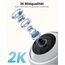 ieGeek 2K Überwachungskamera Innen,2.4G/5GHz WLAN Kamera,Babyphone mit Kamera,15M Nachtsicht,Bewegungserkennung,Auto Tracking,One Touch Patrol,2-Wege-Audio(Weiße2)