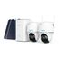 Reolink 2K Überwachungskamera Aussen Set WLAN mit Solar-/Akkubetrieb, Lokale Speicherung, 360° Schwenk- & Neigefunktion, Kamera Outdoor mit IR-Nachtsicht, Home Hub mit 2X Argus PT Lite +Solarpanel