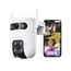 EZVIZ 5MP+5MP Überwachungskamera Aussen mit Dual-Lens, 2,4&5GHz WLAN, 360° PTZ Überwachung Outdoor, KI Personen/Fahrzeugerkennung, Auto-Tracking, Farbnachtsicht, Wetterfest, 2-Wege-Audio, C9c Dual 3K