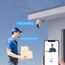 EZVIZ 2MP Überwachungskamera Aussen, WLAN IP Kamera mit 360° Abdeckung und Zwei-Wege-Audio, Personenerkennung mit Smart Tracking, Aktive Verteidigung mit Ton und Licht, wasserdicht, C8c 2 Pack