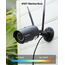 Reolink 2K+ Kabelgebundene Überwachungskamera Aussen, 2,4/5GHz WLAN Kamera Outdoor, IP67 Wetterfest, Person/Auto/Tiererkennung mit Alarmen, 5MP Nachtsicht, Zeitraffer, SD-Kartenslot, RLC-510WA Schwarz
