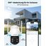 ieGeek 2Pcs 2K 3MP Überwachungskamer Aussen Solar, 360° PTZ Überwachungskamera Aussen Akku, 2.4GHz Kabellos Überwachungskamera mit PIR Bewegungsmelder,Farb-Nachtsicht, 2-Wege-Audio
