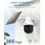 aosu 2K Solar Überwachungskamera Aussen Akku, Kamera Outdoor mit 360°-Überwachung, Automatischer Personenverfolgung, 10M Farbe Nachtsicht, Licht-und Tonalarm, 2-Wege-Audio, Fernbetrachtung