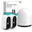 WUUK Überwachungskamera Aussen Akku, Kamera Überwachung Innen, 2K, Ohne ABO, 32 GB Lokalem Speicher, Nachtsicht, 2.4/5GHz WLAN, Kompatibel Mit Alexa & Google, Basisstation + 2-Kamera-Set