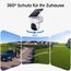 aosu 2K Überwachungskamera Aussen Akku Solar, 2-Cam-Kit mit aosuBase, Kein Abonnement, 32GB Lokaler Speicher, 360° PTZ Panorama Auto Tracking Erkennung, Farb-Nachtsicht 2 Wege Audio, 5G/2,4G WLAN