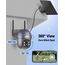 ANRAN 2K Solar Überwachungskamera Aussen Wi-Fi,360°PTZ Schwenkbar Aussenkamera Akku,Farbnachtsicht, 2-Wege-Audio,PIR Bewegungserkennung mit Sirenenalarm,IP66 Wasserdicht, Alexa Kompatibel 2pcs