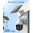 aosu 3K Überwachungskamera Aussen Akku Solar, 5MP Kabellose WLAN-Überwachungskamera für den Außenbereich zur Haussicherheit, 360° Panoramisches PTZ, Automatische Verfolgung, Nachtsicht, 2 STK