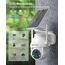 YESYAMO 2 Stück 2K Überwachungskamera aussen solar, WLAN Kamera Outdoor, 2,4 GHz, Solar-Kamera mit Solarpanel, 360 ° PTZ, Nachtsicht, 2-Wege-Audio
