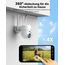 NUASI 4G LTE Überwachungskamera Aussen mit SIM Karte, 2K PTZ 360° IP Kamera Ohne WLAN Outdoor mit FarbNachtsicht, AI Personenerkennung und 2-Wege-Audio, IP66 Wasserdicht
