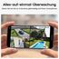 aosu 2K Überwachungskamera Aussen Akku Solar, 2-Cam-Kit mit aosuBase, Kein Abonnement, 32GB Lokaler Speicher, 360° PTZ Panorama Auto Tracking Erkennung, Farb-Nachtsicht 2 Wege Audio, 5G/2,4G WLAN