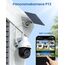 aosu 3K Überwachungskamera Aussen Akku Solar, 5MP Kabellose WLAN-Überwachungskamera für den Außenbereich zur Haussicherheit, 360° Panoramisches PTZ, Automatische Verfolgung, Nachtsicht, 2 STK
