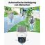 aosu 2K Überwachungskamera Aussen Solar Akku 3MP [360° PTZ Panorama, Integrierter Solarpanel] Kabellos PIR-Bewegungserkennung Automatische Verfolgung Farb-Nachtsicht Ton- & Lichtalarm 2-Wege-Audio