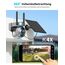 SEHMUA 4G LTE Überwachungskamera Aussen Solar mit SIM Karte - 2K HD PTZ Kabellos Kamera Ohne WLAN Outdoor Akku, 355°/105° Schwenkbar, Farb Nachtsicht, 2-Wege-Audio, PIR Erkennung, IP66