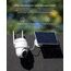 COOAU 5MP Überwachungskamera Aussen mit Solarpanel - 4dBi Kamera Überwachung Aussen Akku - WLAN Outdoor Kamera mit H.265-Videokomprimierung | 4 Spotlight | Cloud-Speicher | 2.4GHz