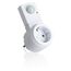 SEBSON Zwischenstecker PIR Bewegungsmelder - 2er Set - drehbarer Sensor, Schuko Stecker 230V, Steckdose programmierbar, max. 1000W LED geeignet - Steckdosenadapter