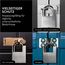 H&S 2er Pack Vorhängeschloss mit Schlüssel - 60mm Schloss Set mit 5 Schlüsseln - 2er Set Robustes Lock für den Innen- und Außenbereich - Klein & Wetterfest für Zelt Spind Keller