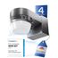 HUBER Motion 100 Infrarot Bewegungsmelder 360° mit 4 Sensoren und Fresnel-Linse - IP65 Bewegungsmelder LED geeignet I inkl. Unterkriechschutz & Bereichsbegrenzung, Wand-/Deckenmontage, anthrazit