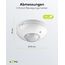 Goobay 95172 Infrarot Bewegungsmelder für Innen IP20 mit 360° Pir Sensor für Led Deckenleuchte Melder Decke Aufputz Montage 6m Reichweite Weiß