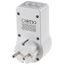 ChiliTec Steckdose Zwischenstecker mit Bewegungsmelder 120° 9m Reichweite 1200W 230V Adapter Sensor Schaltzeit 10sek.-15min Empfindlichkeit einstellbar für Beleuchtung im Innenbereich Weiß