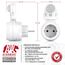 CSL - Steckdosen Bewegungsmelder mit Timer - Zeitschaltuhr digital – Lichtsensor 3, 600, 1200 Lux – PIR Infrarotsensor Bewegungssensor – Sensoreinheit 180° drehbar - 1, 5, 10 Minuten - 10A, 2300 W