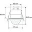 SEBSON Bewegungsmelder Unterputz Außen 20m / 360° - Decken Montage, programmierbar, LED geeignet, Einbauloch Ø63-66mm, PIR Infrarot Sensor, 3-Draht