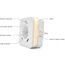 smrter LED-Nachtlicht mit Bewegungsmelder und Steckdose, 2x USB (1x USB C + 1x USB A) 2.4A, weiß, Ein/Aus/Auto Modus-Schalter, automatischer Lichtsensor, GS (geprüfte Sicherheit) (2 Stück [mit USB-C])