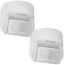 Oktaplex Bea 2er Set Bewegungsmelder Aussen 230V IP65 schwenkbar 180° & 360° Bewegungssensor 12m Reichweite 230V Weiss Aufputz Infrarot-Sensor