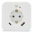 smrter LED-Nachtlicht mit Bewegungsmelder und Steckdose, 2x USB (1x USB C + 1x USB A) 2.4A, weiß, Ein/Aus/Auto Modus-Schalter, automatischer Lichtsensor, GS (geprüfte Sicherheit) (3 Stück [mit USB-C])