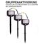 Northpoint LED Batterie Strahler Fluter Sicherheitsleuchte 3er Set mit Funk-Aktivierung Bewegungsmelder Dämmerungssensor (Outdoor)