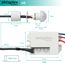 Oktaplex Jan 2er Set Einbau-Bewegungsmelder Aussen IP65 / IP20 360° Infrarot-Sensor klein 8m Reichweite 230V mit Dämmerungssensor