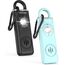 TECKNET Persönlicher Alarm, Taschenalarm mit 130 dB Sirene und LED Signalleuchte, USB Type-C wiederaufladbar Schlüsselanhänger für Frauen, Sicherheitsalarm für Kinder/Frauen/Ältere(Blau+Schwarz)