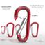 Sprookber 3" Aluminium Karabiner D-Ring - karabinerhaken Clips mit Federschnapphaken für Schlüsselanhänger Clip - 10 Stücke