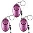 Notfall Persönlicher Alarm [3er Pack] Qoosea Scream Safesound Alarm 140dB LED Taschenlampe für Kinder/Frauen/Senioren/Student Self Defense Schutz Gesichert (Lila)