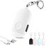 Hion Taschenalarm Frauen,130DB Wiederaufladbar Persönlicher Selbstverteidigung Alarm mit LED-Beleuchtung,Panikalarm Handtaschenalarm Schlüsselanhänger für Frauen,Kinder,ältere Menschen (Weiß)