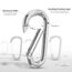 Sprookber 3" Aluminium Karabiner D-Ring - karabinerhaken Clips mit Federschnapphaken für Schlüsselanhänger Clip - 10 Stücke