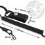 Ganzoo Spiral-Kabel Schlüsselanhänger elastisch mit Karabiner, Safety Lanyard mit Paracord-Mantel, Schlüsselband, Stretch Fang-Riemen, RSG Halterung für Polizei, Bundeswehr, Hausmeister, oliv grün