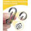 3 Stück Karabiner Schlüsselanhänger, Karabinerhaken Klein Metall Schlüsselkarabiner Carabiner, Schlüsselring mit Karabiner für Aufhängen im Rucksack, Autoschlüssel (Silber)