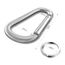 Sprookber 3" Aluminium Karabiner D-Ring - karabinerhaken Clips mit Federschnapphaken für Schlüsselanhänger Clip - 10 Stücke