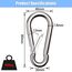 Boxcute 6 Stück Karabinerhaken groß, Karabiner groß belastbar bis 400kg,φ8x80mm,Premium Legierter Stahl,Karabiner mit Federhaken, für alle Zughilfen und Griffe mit Einer Öse
