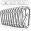 Sprookber 3" Aluminium Karabiner D-Ring - karabinerhaken Clips mit Federschnapphaken für Schlüsselanhänger Clip - 10 Stücke