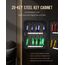 Uniclife 20 Position Schlüssel Kabinett mit Kombination Lock Resettable Black Digital Security Storage Box Steel Key Organizer mit bunten Schlüsselanhänger Etiketten Aufkleber und Haken