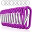 Sprookber 3" Aluminium Karabiner D-Ring - karabinerhaken Clips mit Federschnapphaken für Schlüsselanhänger Clip - 10 Stücke (Lila)