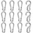 Nutabevr 12 Stück Karabiner Edelstahl 304, Schlüsselanhänger Karabinerhaken φ4mm, mit Schnappverschluss belastbar Karabinerhaken, für Schlüsselanhänger, Rucksack, Hundeleine, Hängematte, Boxsack